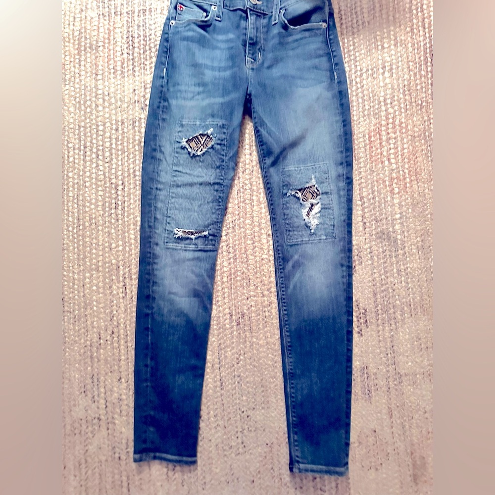 Hudson Nico Mid Rise Ankle Super Skinny Blue Jeans LIKE NEW Women’s Size 26